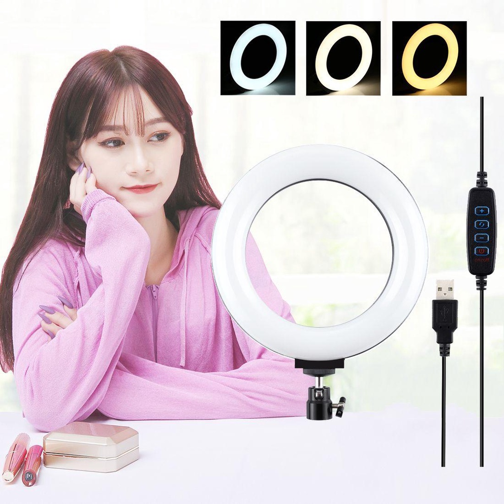 Vòng Đèn LED 4.7 / 6.2 inch Hỗ Trợ Phát Sóng Trực Tiếp Cho Tik Tok Youtube