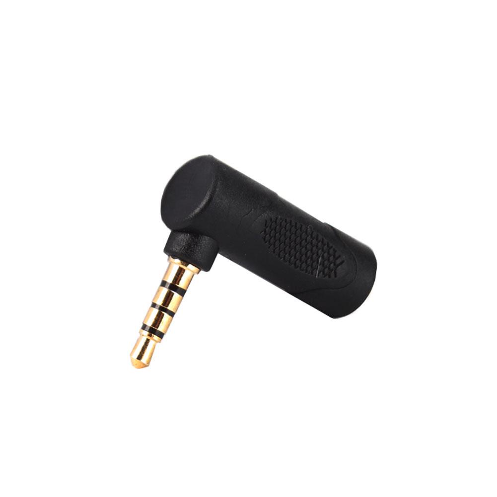 1 Đầu Chuyển Đổi Âm Thanh 90 Độ 3.5mm 4 Kênh Chuyên Dụng Đen