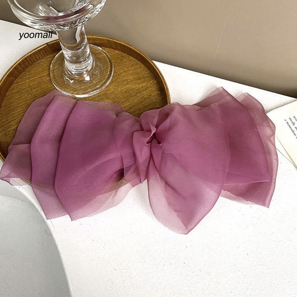 / Yo / Phụ Kiện Kẹp Tóc Dạng Lưới Co Giãn Tốt Chống Rơi Cho Nữ