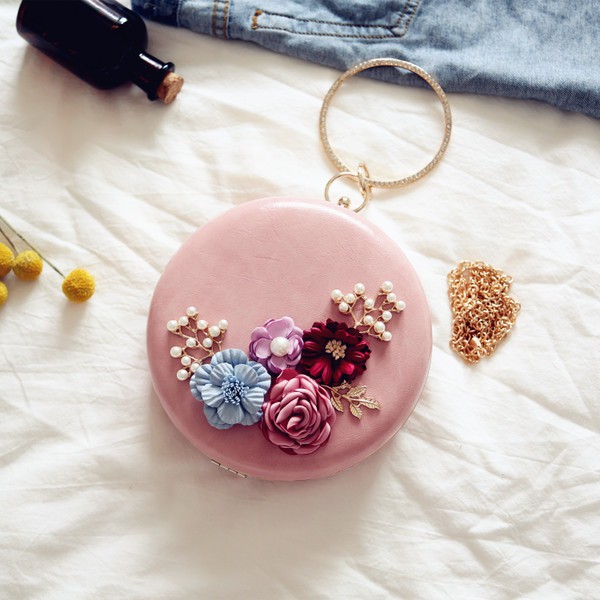 Ví Clutch tròn hoa trà cao cấp TV103 | BigBuy360 - bigbuy360.vn