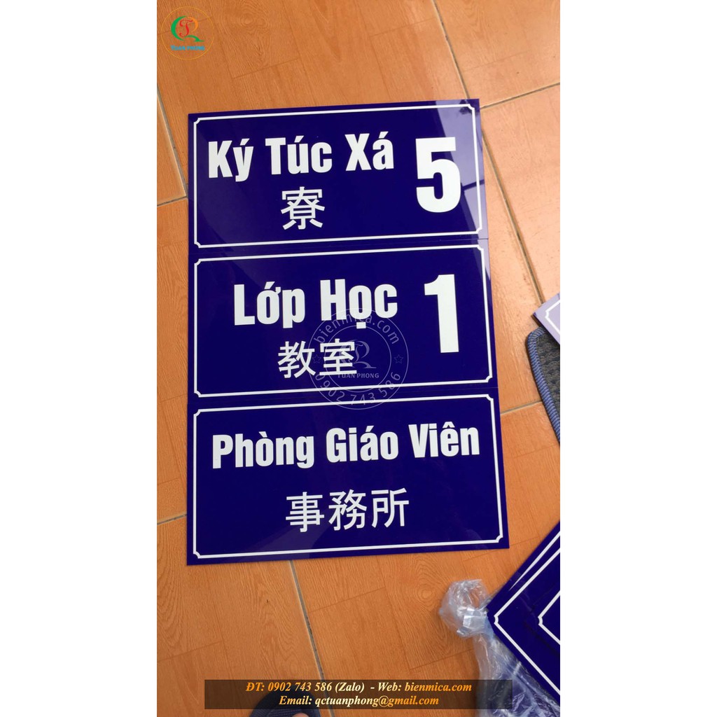Biển phòng ban - Biển tên công ty và Biển chức danh Nhôm Đồng Inox Mica - Giao Ngay