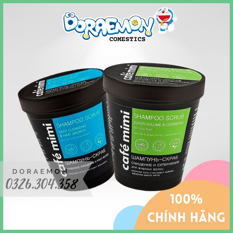 [CHÍNH HÃNG] Tẩy da chết da đầu cafe Mimi 330g_Hút Dầu Chống Bết Suốt 3 Ngày