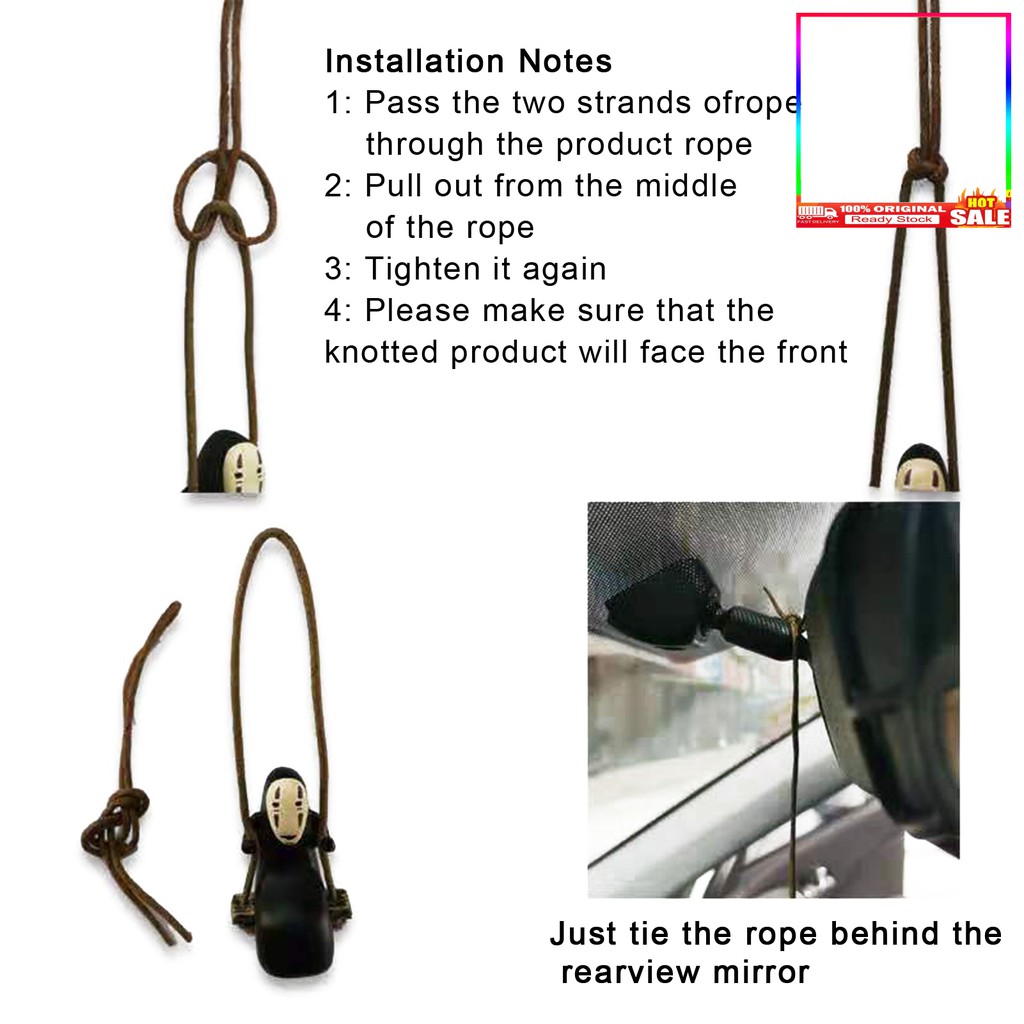 Doon_vòng Treo Trang Trí Xe Hơi Hình Vô Diện spirited away