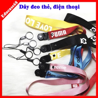 Dây Đeo Điện Thoại, Dây đeo thẻ đẹp,Dây đeo đa năng In Hình Thời Trang (Chỉ chọn màu)  Educase68