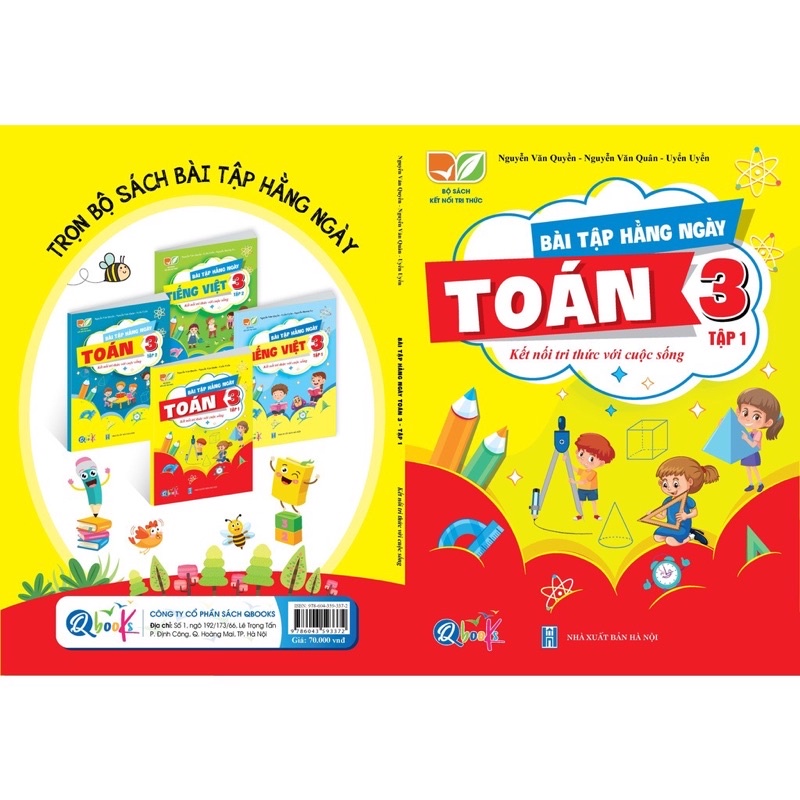 Sách - Combo 2 cuốn Bộ Bài Tập Hằng Ngày Toán Và Tiếng Việt Tập 1 - Lớp 3 - Kết Nối Tri Thức