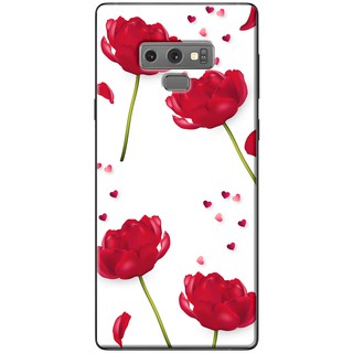 Ốp lưng Samsung Galaxy Note 4, Note 5, Note 7, Note 8, Note 9 in hình Hoa đỏ trắng