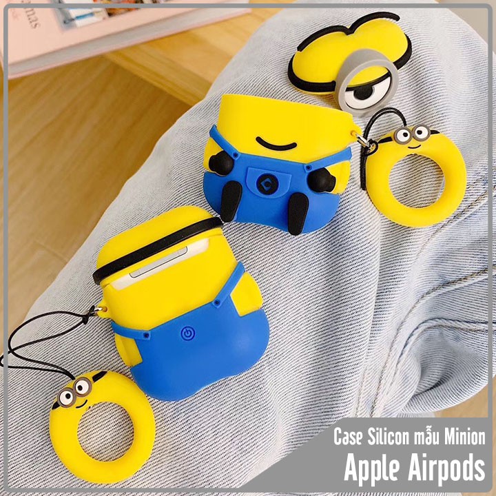 Vỏ silicon cho tai nghe Airpods hình MINION nhựa dẻo