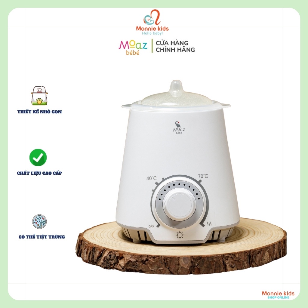 Máy hâm ủ sữa tiệt trùng Moaz Bebe MB039 thông minh cho bé