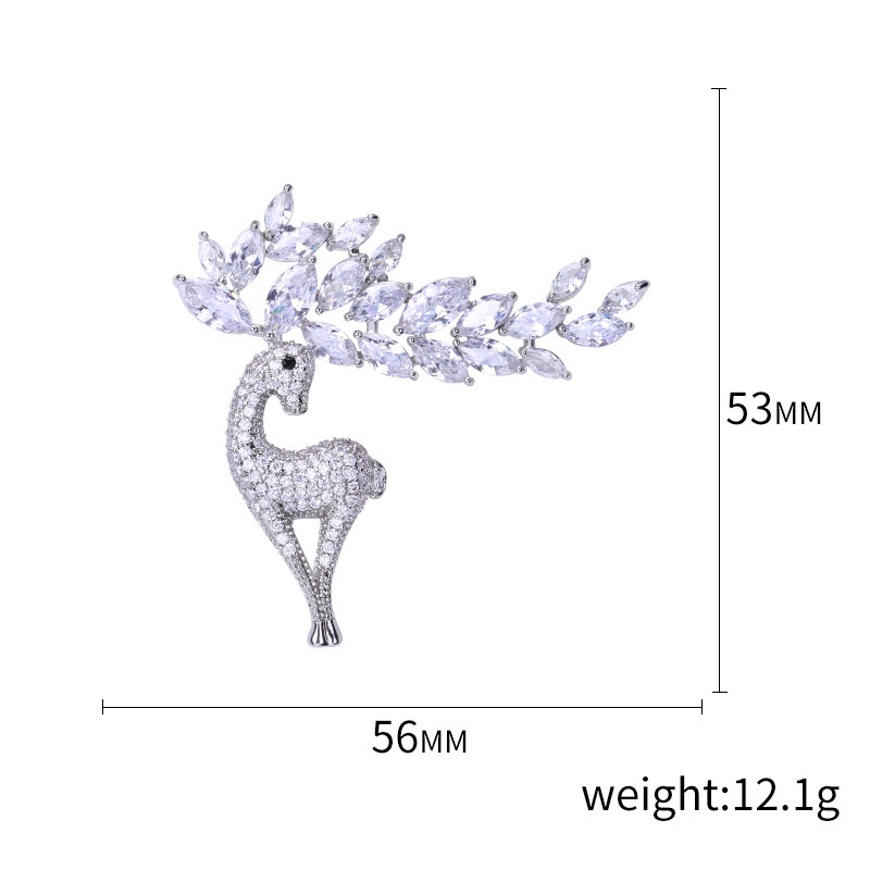 Ghim Cài Áo Hình Hươu Cao Cổ 2 Màu Sắc DIY Dành Cho Nam