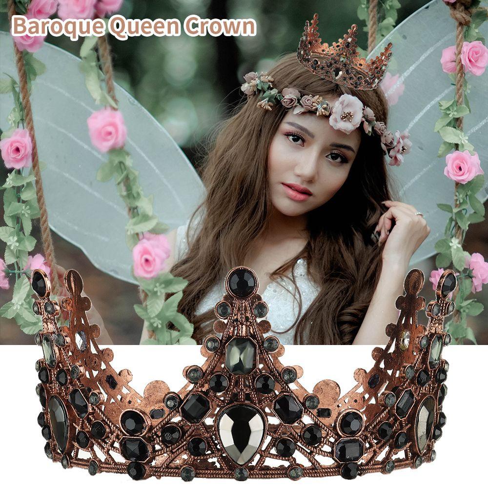 LEILY Vương Miện Cài Tóc Đính Đá Lấp Lánh Cho Cô Dâu