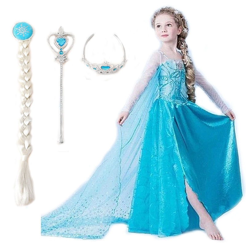 Disney Đầm Hóa Trang Nữ Hoàng Băng Giá Elsa Cho Bé Gái