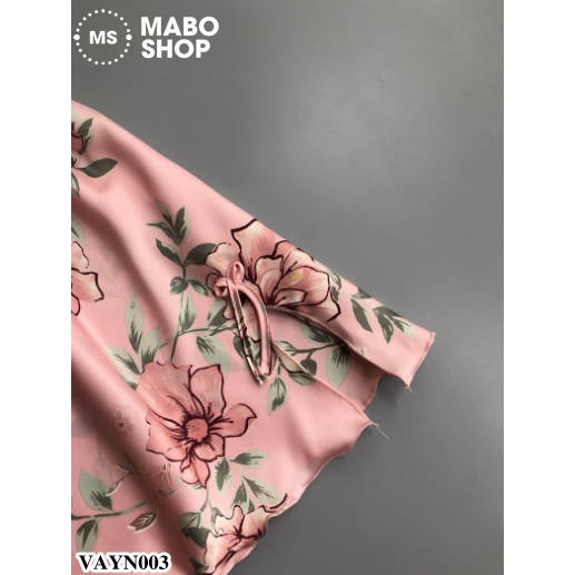 Mã FSSHOT16 giảm 15% tối đa 50k đơn từ 300k_ Váy ngủ nữ lụa phối ren in hoa sexy VAYN003 cao cấp có mút nâng ngực | BigBuy360 - bigbuy360.vn