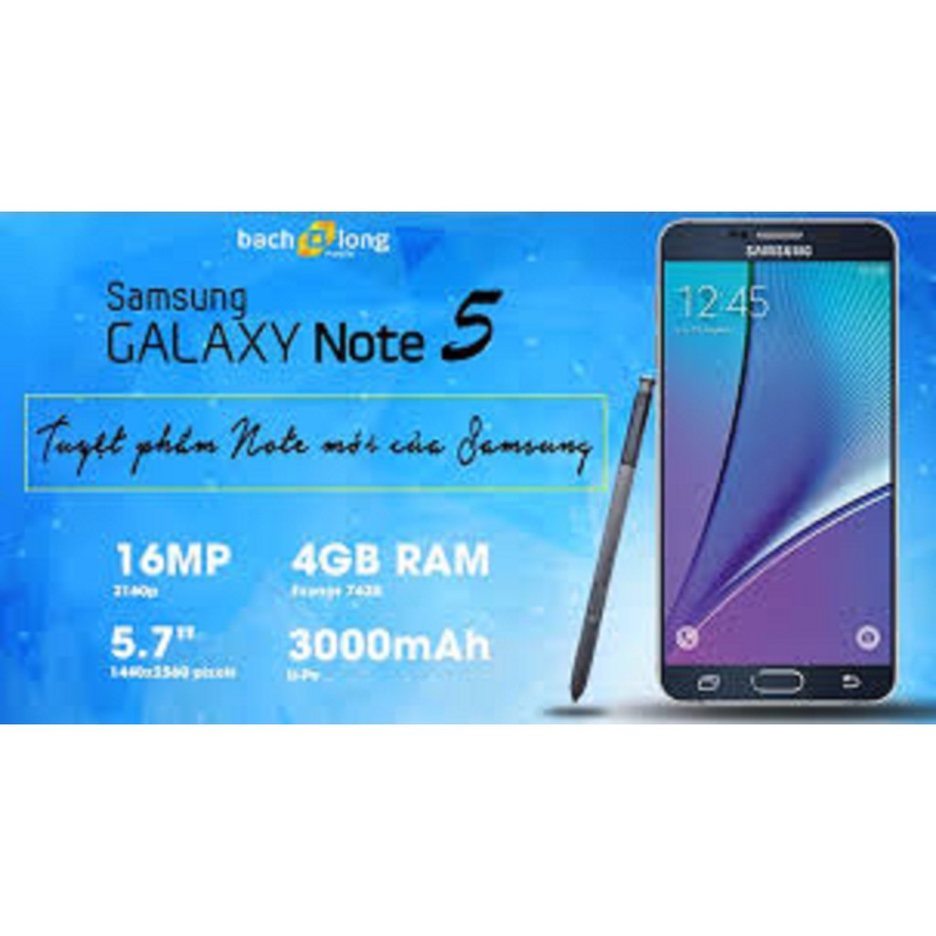  điện thoại Samsung Galaxy Note 5 32G mới Chính hãn, camera siêu nét (xanh dương đậm) | BigBuy360 - bigbuy360.vn