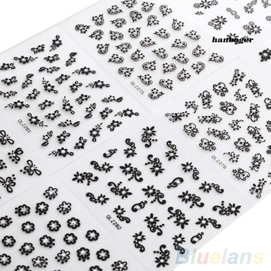 Set 30 tờ hình dán móng tay trang trí nghệ thuật nhiều họa tiết