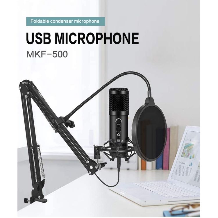 Microphone Thu Âm Live Stream MKF500USB