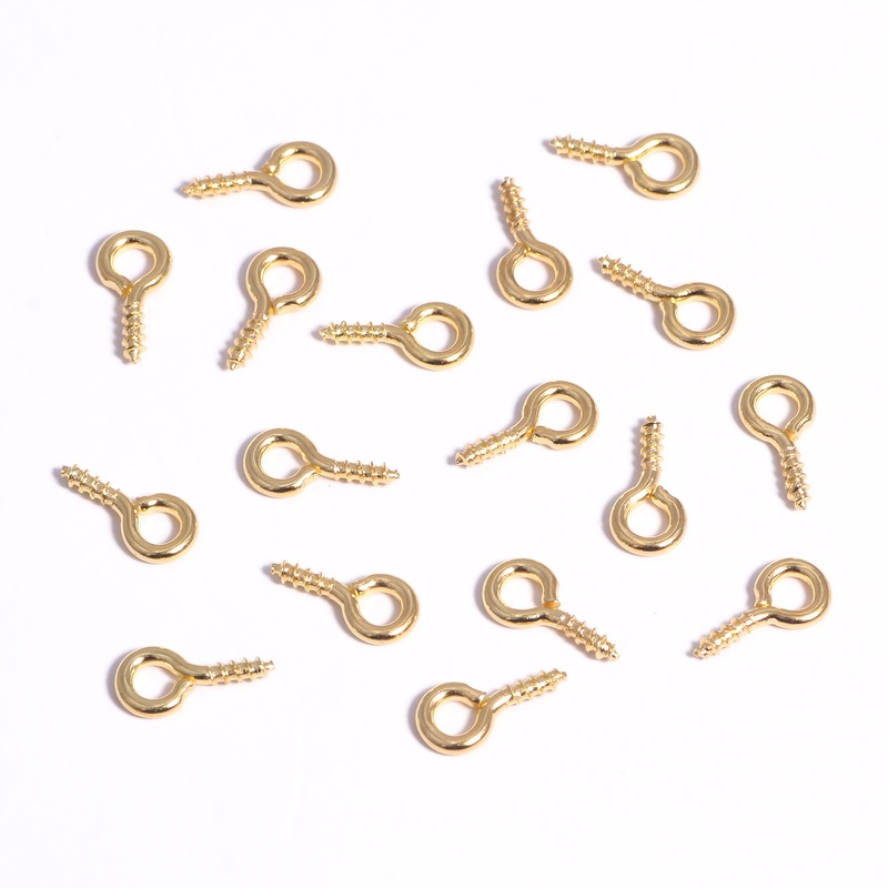 Bộ 300 khoen đinh vít mini 8/10mm bằng thép không gỉ dùng làm trang sức thủ công