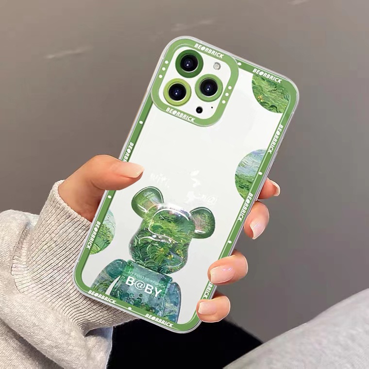 Mới Ốp Điện Thoại Silicon Mềm Trong Suốt Hình Gấu Dễ Thương Cho iPhone 13 12 11 Pro Max X XR Xs Max 8 PLUS 7 6S 6
