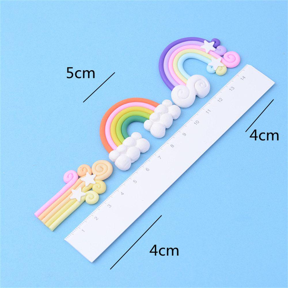 YNATURAL Que Cắm Trang Trí Bánh Sinh Nhật Hình Cầu Vồng