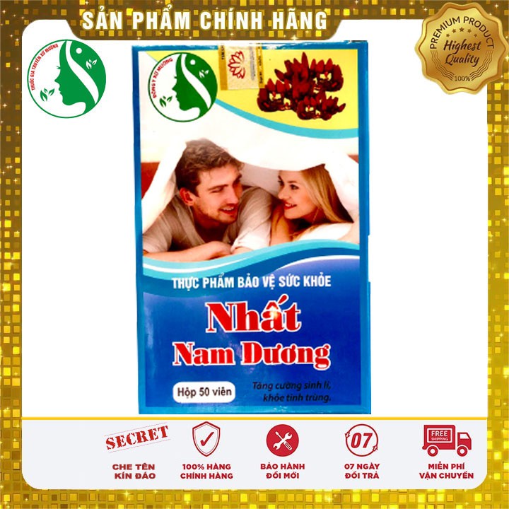 Tăng cường sinh lý nam - Nhất Nam Dương chống xuất tinh sớm, yếu sinh lý, kéo dài thời gian quan hệ - Hộp 50 viên