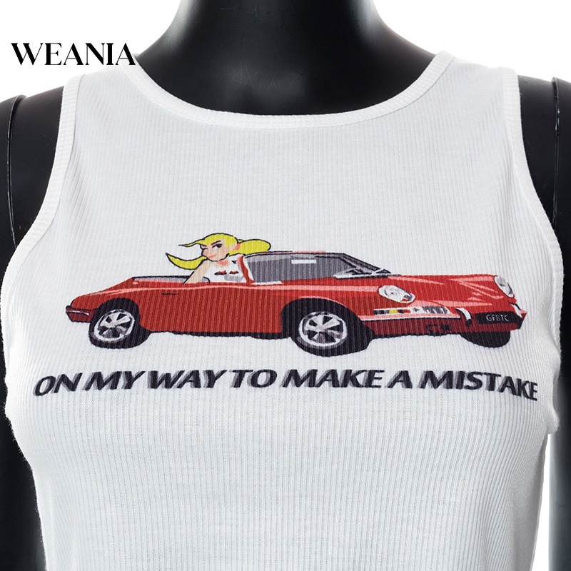 Áo Tank Top Hoạ Tiết In Thiết Kế Đơn Giản Hợp Thời Trang