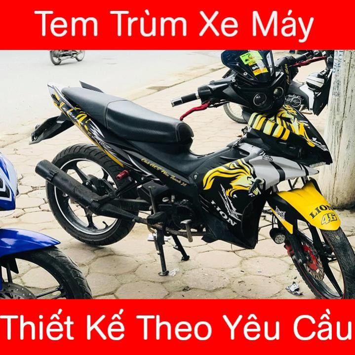 Tem Trùm Exciter 135 Vàng Đen Nhám Sư Tử