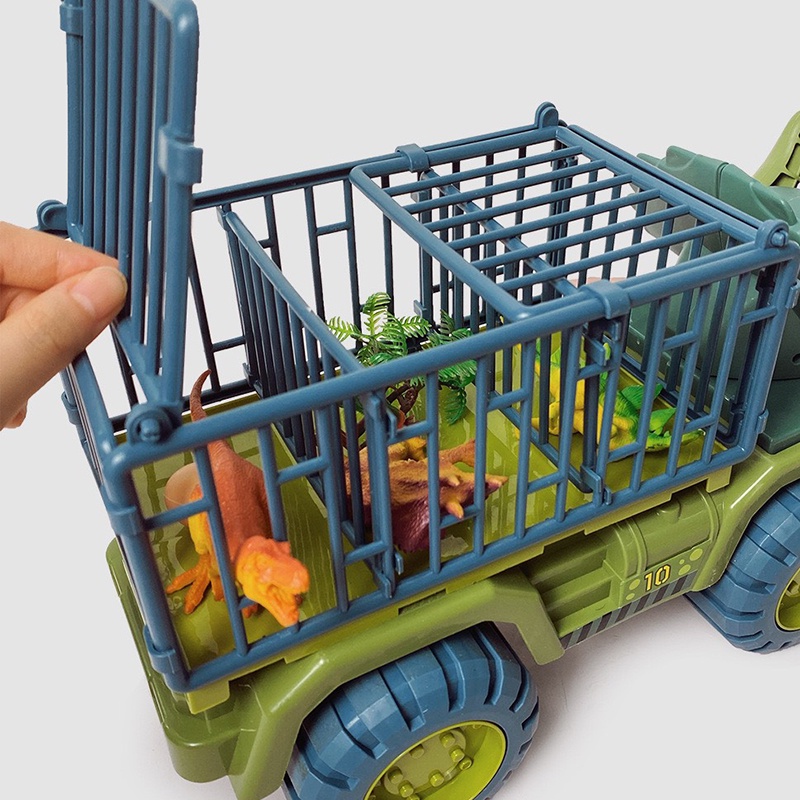 Xe chở khủng long Dino X, Đồ chơi xe ô tô khủng long chở thú chuyên dụng cỡ lớn trẻ em [Tặng bộ khủng long]