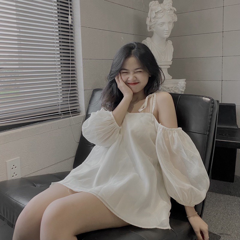 [HÀNG SẴN/VIDEO] ÁO SƠMI TƠ LỤA 2 LỚP THẮT NƠ VAI TIỂU THƯ TAY BỒNG NHẸ
