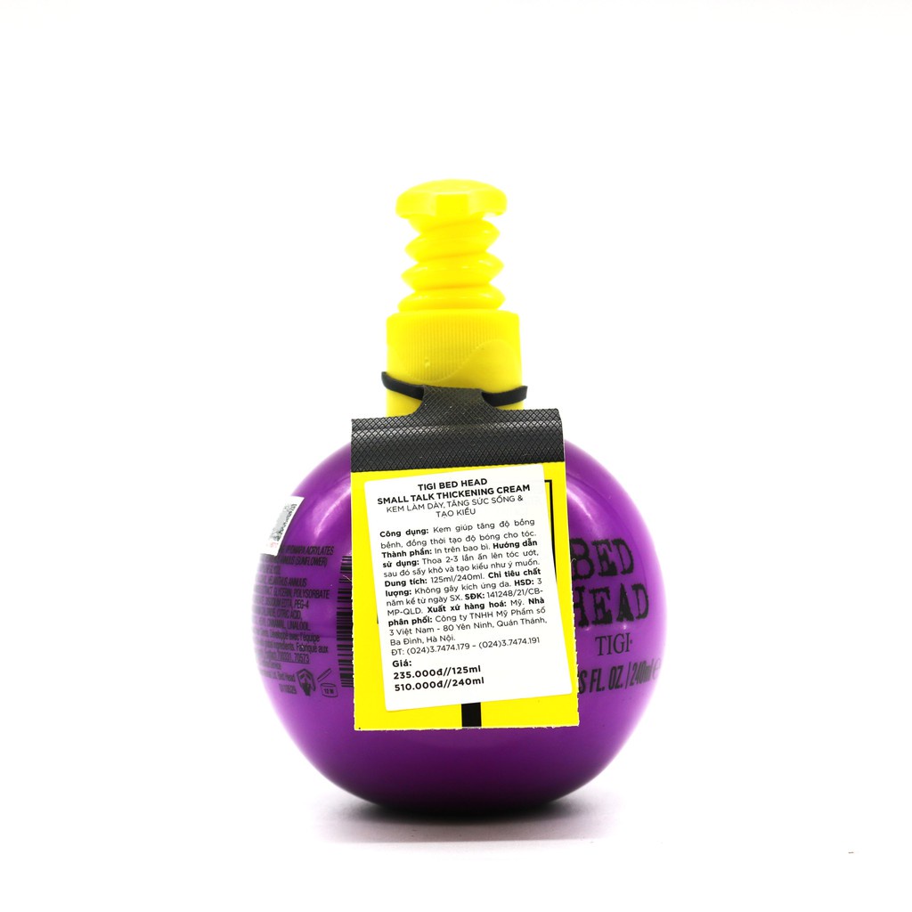 Kem Dưỡng Tạo Kiểu Tóc Uốn TIGI Bed Head Small Talk 240ml