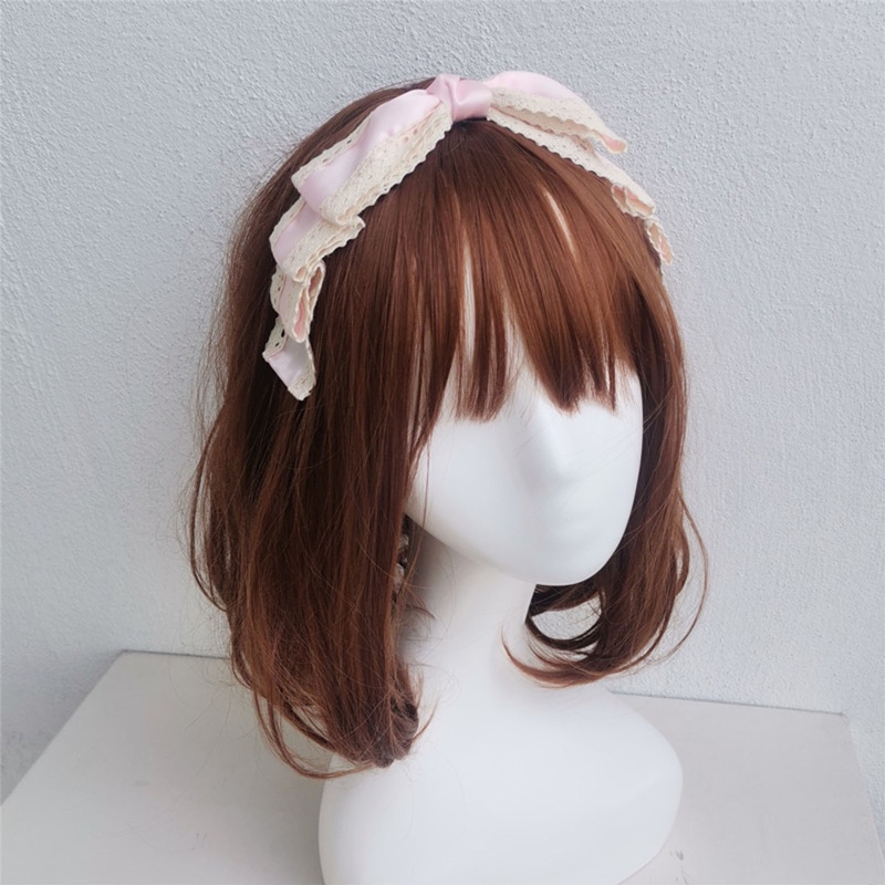 Băng Đô Cài Tóc Đính Nơ Ren Phong Cách Lolita