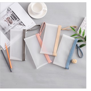 Bóp Viết Trong Suốt Dây Kéo Màu Sắc Nổi Bật