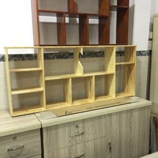Kệ sách gỗ treo tường 1m