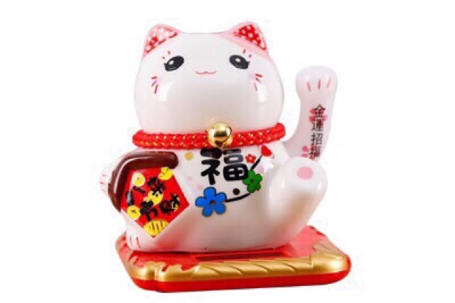 Mèo thần tài sứ vẫy tay năng lượng 10cm | BigBuy360 - bigbuy360.vn