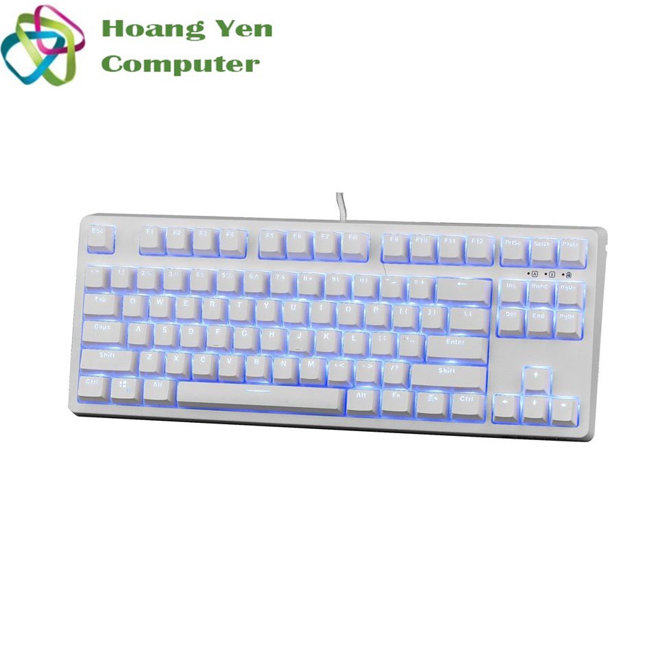 [WHITE] Bàn Phím Cơ E-Dra EK387 ICE WHITE Đèn Led Trắng, Chống Nước - BH 2 Năm Chính Hãng - Hoàng Yến Computer