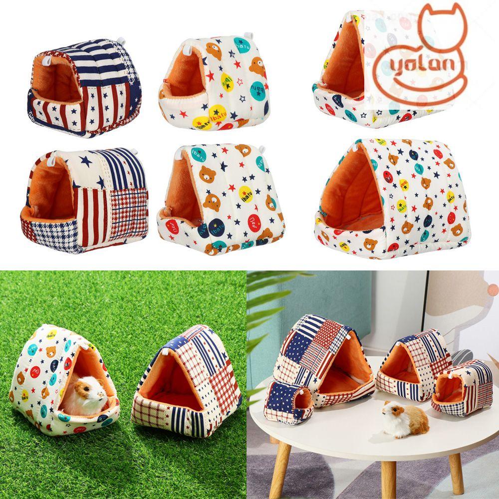 Giường Ngủ Mini Mềm Mại Giữ Ấm Thoải Mái Mùa Đông Cho Thú Cưng Nhỏ Thỏ Sóc Chuột Hamster