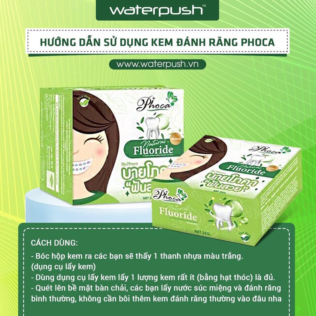 Kem đánh răng thảo dược BY PHOCA Thái Lan 25g giúp răng trắng sáng, hơi thở thơm mát