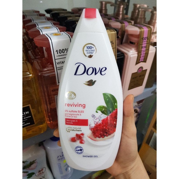 Sữa tắm Dove Go Fresh Đức Làm sạch cấp độ ẩm trắng da mềm mịn 500ml