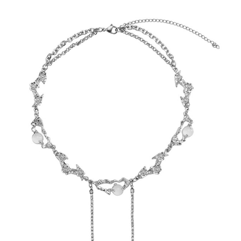 Vòng Cổ Tua Rua Đính Đá Mặt Trăng Sang Trọng Thời Trang Mùa Hè Cho Nữ