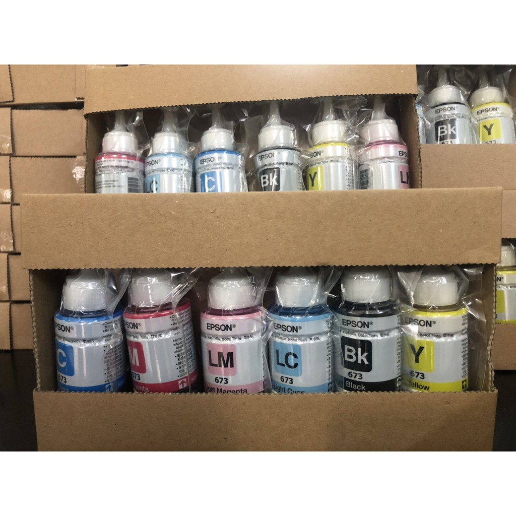 MỰC ZIN THEO MÁY EPSON L SERIES 805 - 1800- HÀNG BÁN NGUYÊN BỘ MÃ 673