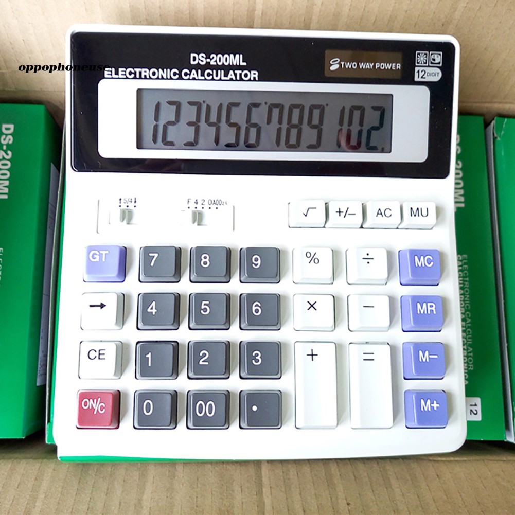 Máy Tính 12 Số Sử Dụng Năng Lượng Mặt Trời Cho Học Sinh / Văn Phòng