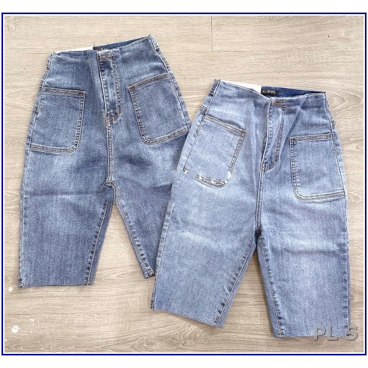 Quần jean NGỐ LỬNG 2 CÚC - 2 TÚI BẦU mẫu siêu hot - jean giãn N0103