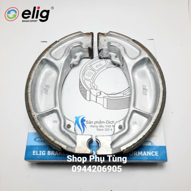 Má phanh cơ. Bố thắng đùm ELIG, mã H18 lắp cho Air Blade, Vision, Sh Mode, Lead, PCX, Click, Vario, từ 110 đến 150
