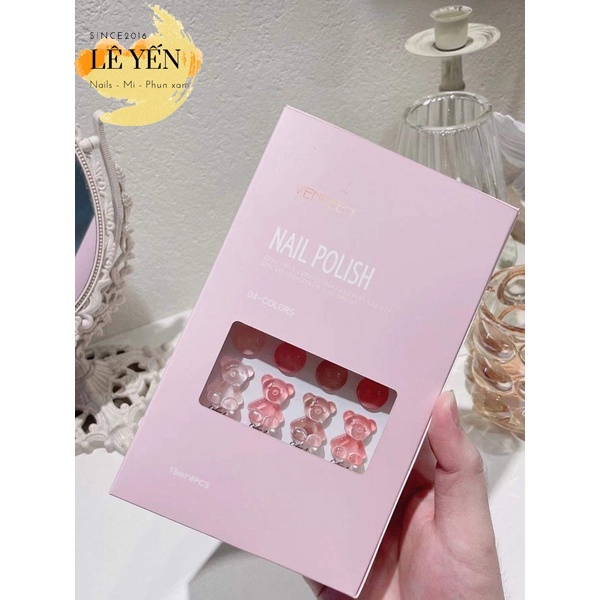 Set sơn thạch VENDEENI chính hãng 4 màu - sơn gel thạch chất đậm đặc, lên màu chuẩn