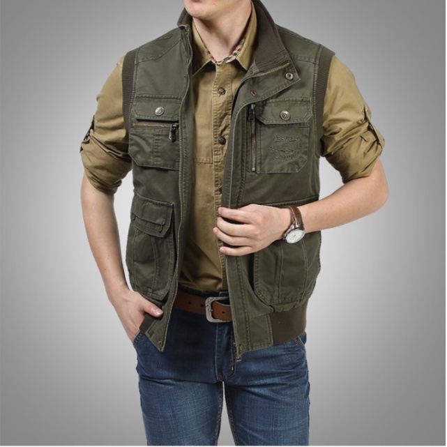 Áo Khoác Gile Kaki Nam Cao Cấp Túi Hộp Alyly  - Phong Cách Và Cá Tính.