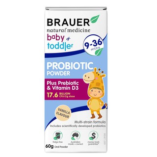Men vi sinh Brauer dạng bột dành cho trẻ từ 9-36 tháng tuổi 60g.