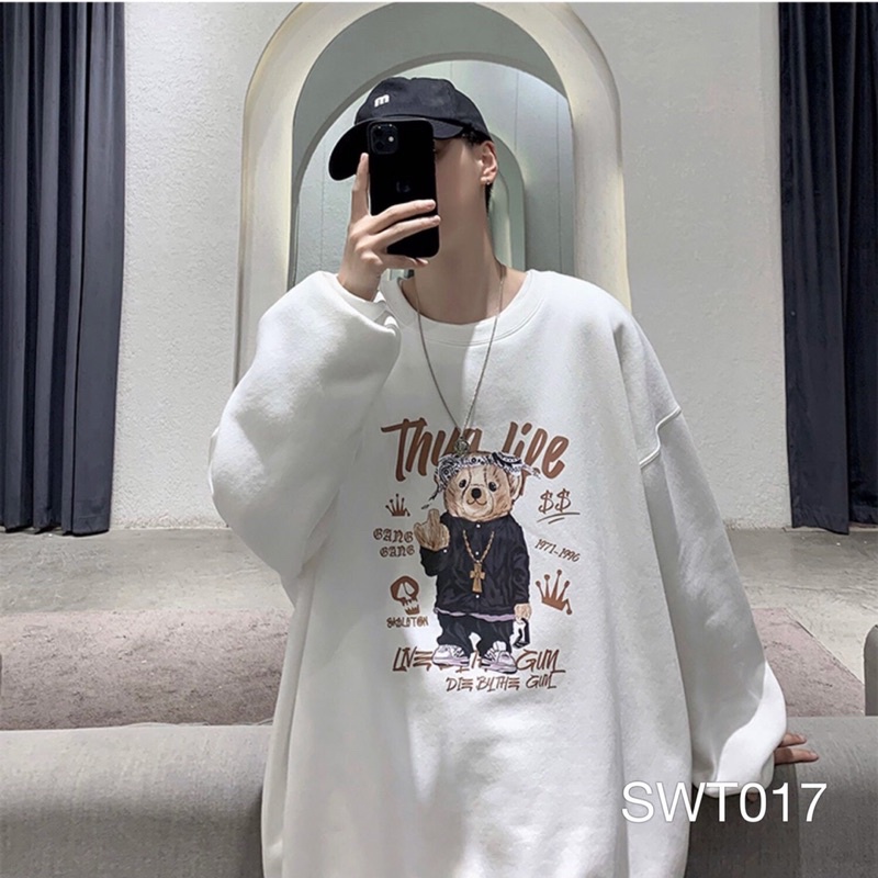 Áo Sweater Gấu Ulzzang Unisex VN CLO - SWT017_PET