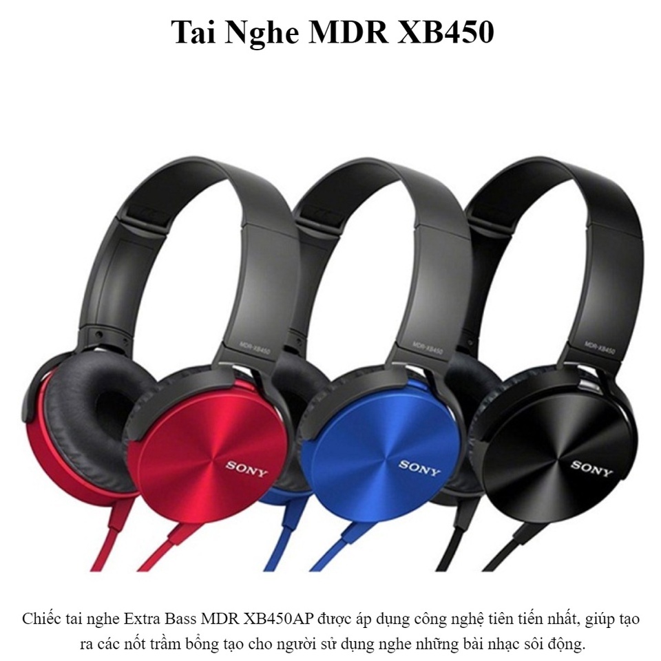 TAI NGHE CHỤP TAI XB450 CÓ DÂY - TAI NGHE NHẠC CHƠI GAME CỰC ĐÃ - JACK 3.5