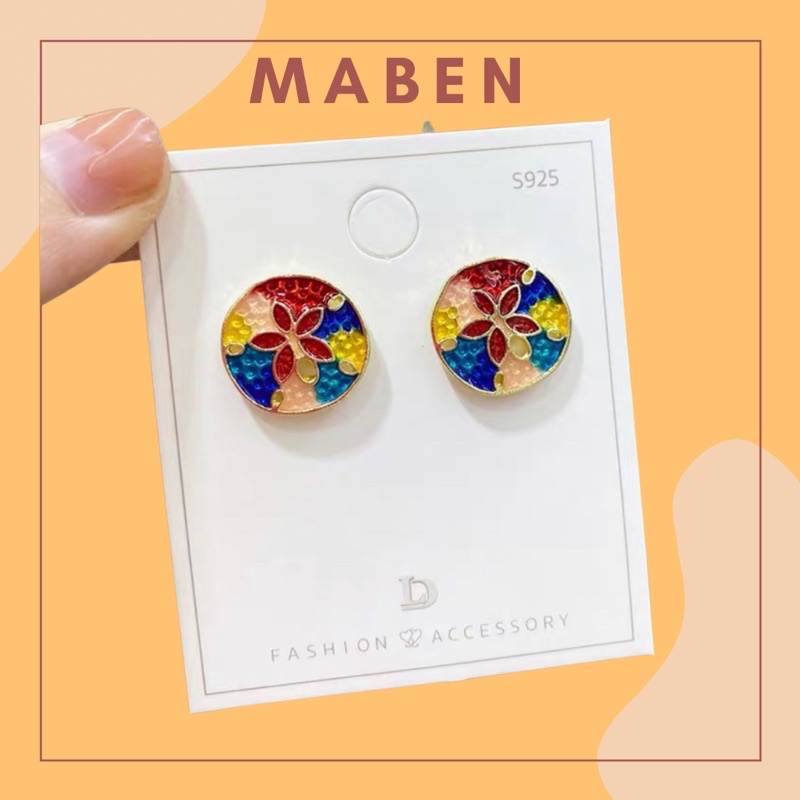 Khuyên tai màu sắc cổ điển - Maben