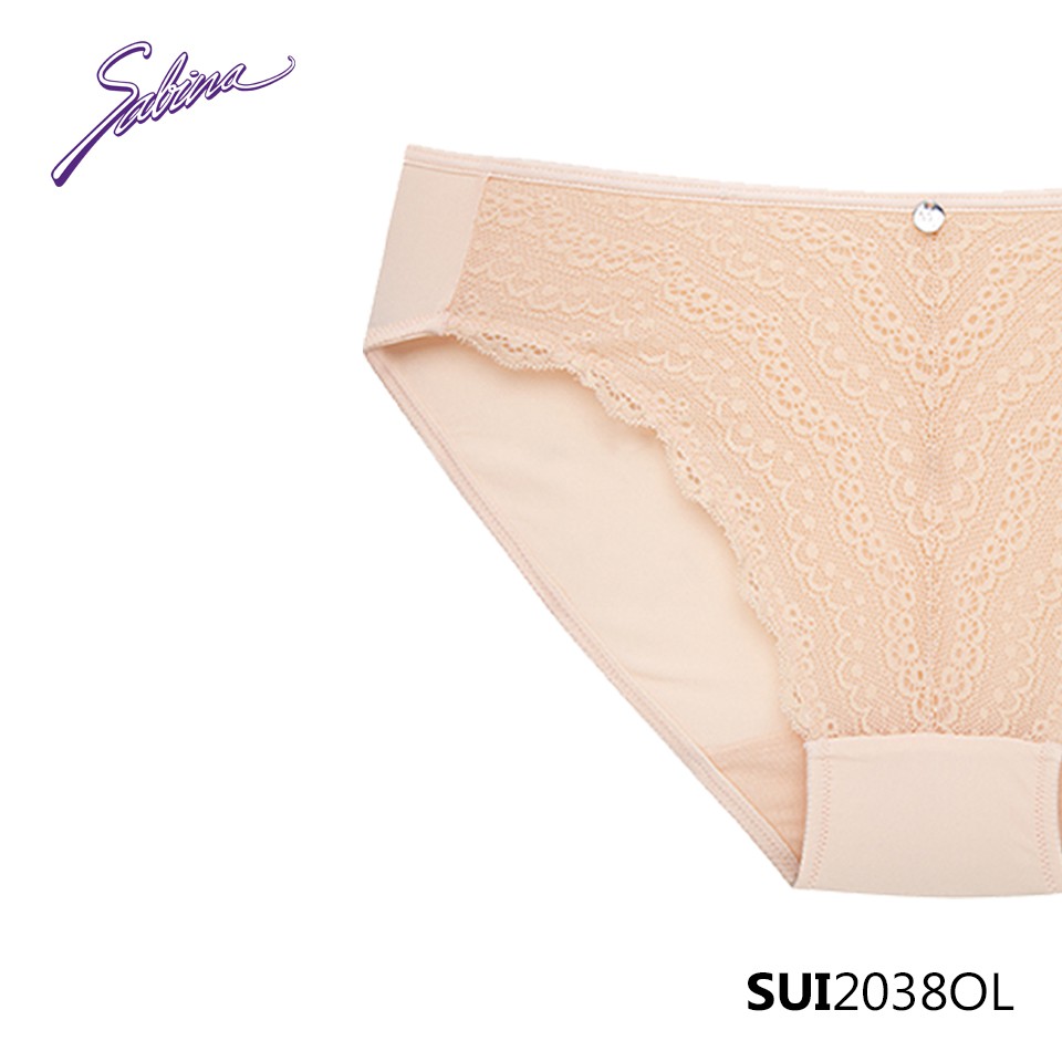 Combo Áo Lót Nâng Ngực Tạo Khe Chữ V Và Quần Đồng Bộ Màu Cam Nhạt Phối Ren Mordern V By Sabina SBI2038OL+SUI2038OL | BigBuy360 - bigbuy360.vn