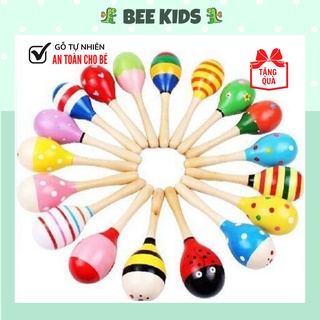 Đồ Chơi Gỗ  Xúc Xắc Chùy Gỗ- Đồ Chơi Cho Bé Sơ Sinh 6-12 Tháng BEEKIDS