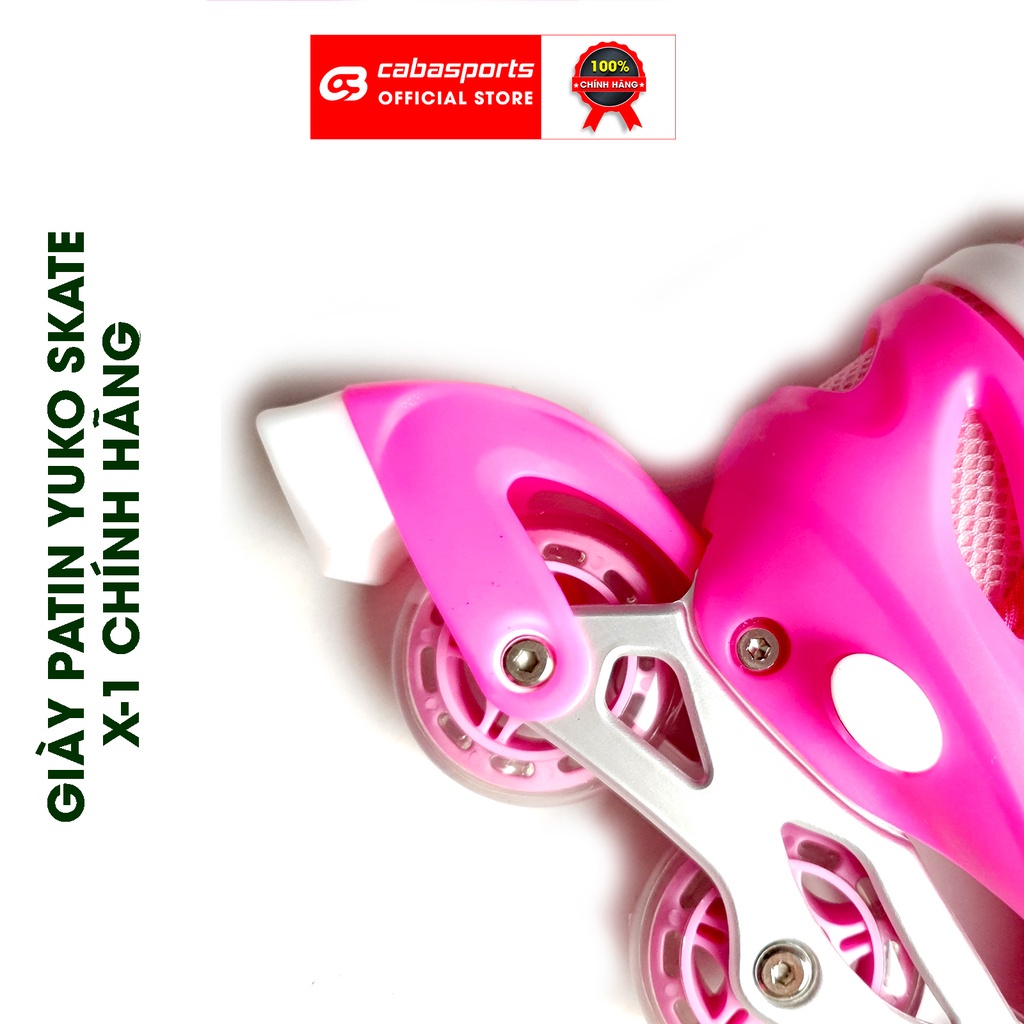 Giày patin 4 bánh có đèn Yuko SKATE X-1 chính hãng cao cấp